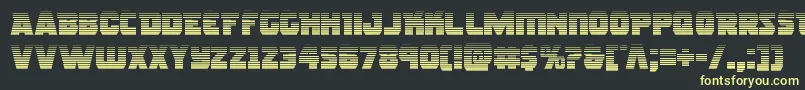 Rogueherograd-Schriftart – Gelbe Schriften auf schwarzem Hintergrund