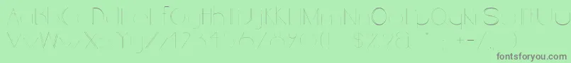 LineStyleUltralight Font – Gray Fonts on Green Background