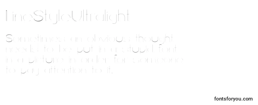LineStyleUltralight Font