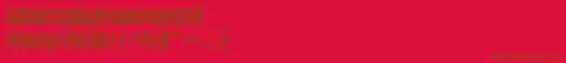 MontblanccItalic-fontti – ruskeat fontit punaisella taustalla