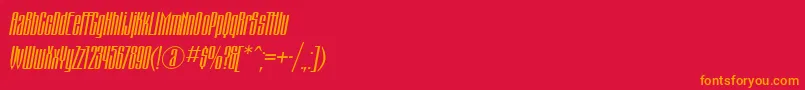 MontblanccItalic Font – Orange Fonts on Red Background