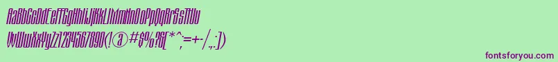 MontblanccItalic Font – Purple Fonts on Green Background