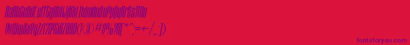 MontblanccItalic Font – Purple Fonts on Red Background