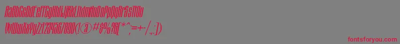 フォントMontblanccItalic – 赤い文字の灰色の背景