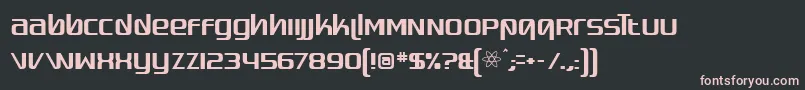 Шрифт Quadapto – розовые шрифты на чёрном фоне