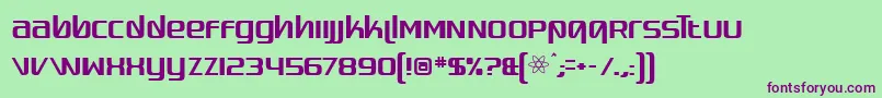 Quadapto Font – Purple Fonts on Green Background