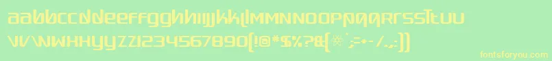 Quadapto Font – Yellow Fonts on Green Background