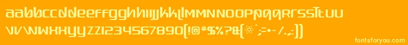 Weitere Informationen zur Quadapto-Schriftart Quadapto-Schriftart – Gelbe Schriften auf orangefarbenem Hintergrund