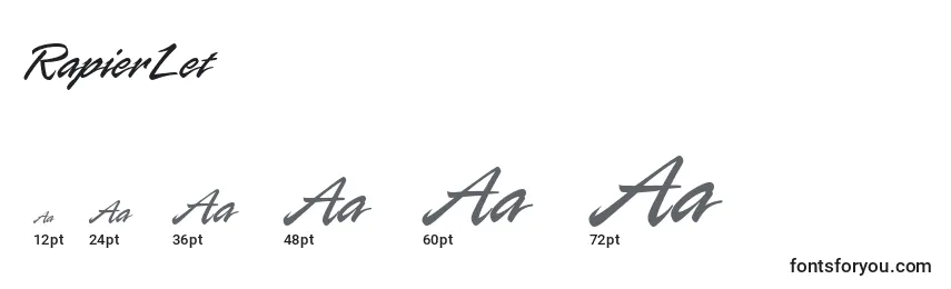 RapierLet Font Sizes