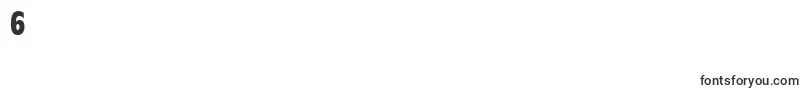 Czcionka DecadeBlackCondensedSsiBlackCondensed – czcionki cyfry 6