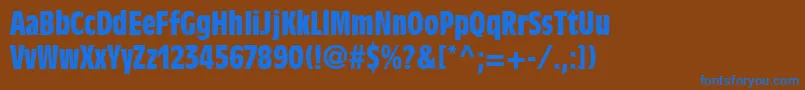 DecadeBlackCondensedSsiBlackCondensed Font – Blue Fonts on Brown Background