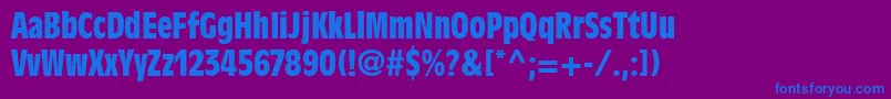 DecadeBlackCondensedSsiBlackCondensed Font – Blue Fonts on Purple Background