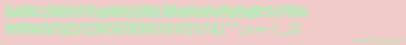 DecadeBlackCondensedSsiBlackCondensed Font – Green Fonts on Pink Background