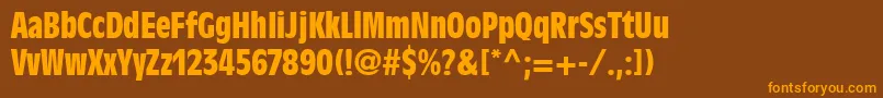DecadeBlackCondensedSsiBlackCondensed Font – Orange Fonts on Brown Background