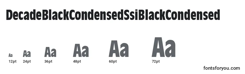 DecadeBlackCondensedSsiBlackCondensed Font Sizes