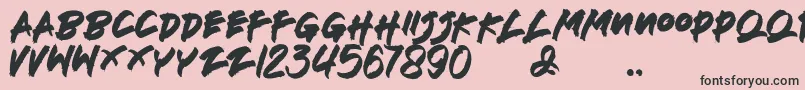 Deathblood Font – Black Fonts on Pink Background