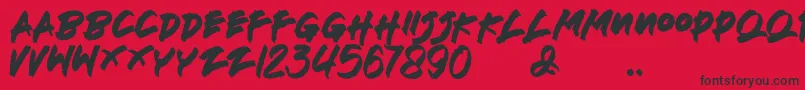 Deathblood-Schriftart – Schwarze Schriften auf rotem Hintergrund