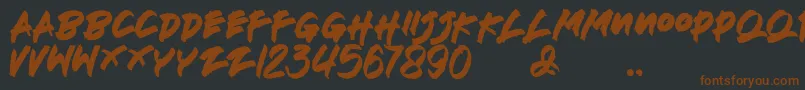 Шрифт Deathblood – коричневые шрифты на чёрном фоне