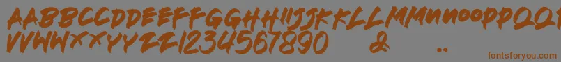 Deathblood Font – Brown Fonts on Gray Background