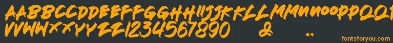 Deathblood Font – Orange Fonts on Black Background