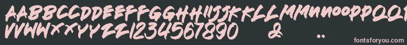 Deathblood Font – Pink Fonts on Black Background