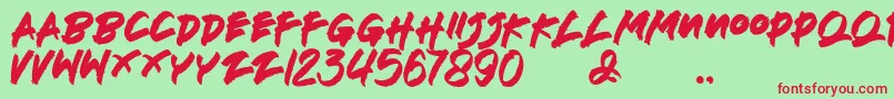 Deathblood Font – Red Fonts on Green Background