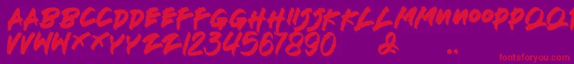 Deathblood-Schriftart – Rote Schriften auf violettem Hintergrund