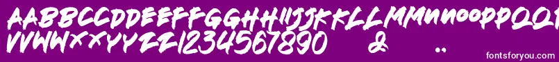 Deathblood Font – White Fonts on Purple Background