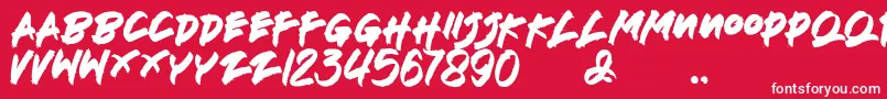 Deathblood Font – White Fonts on Red Background