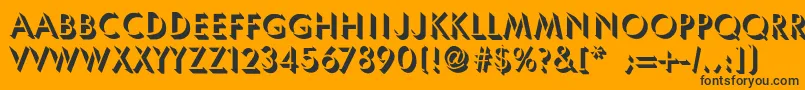 UmbraThin Font – Black Fonts on Orange Background