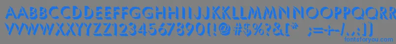 フォントUmbraThin – 灰色の背景に青い文字