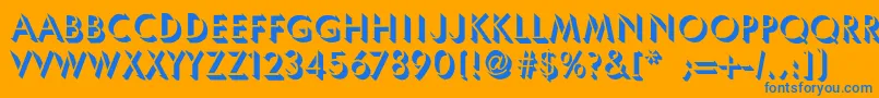 UmbraThin Font – Blue Fonts on Orange Background