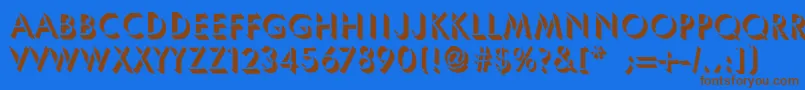 UmbraThin Font – Brown Fonts on Blue Background