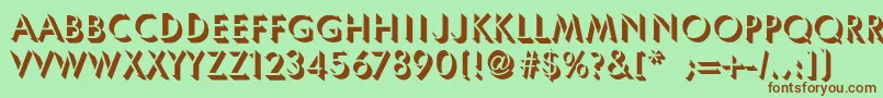 UmbraThin Font – Brown Fonts on Green Background