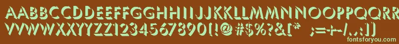 UmbraThin Font – Green Fonts on Brown Background