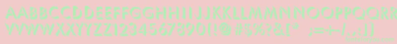 UmbraThin Font – Green Fonts on Pink Background