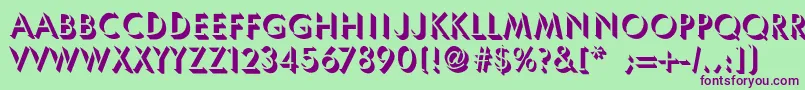 UmbraThin Font – Purple Fonts on Green Background