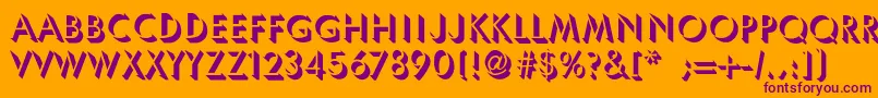 UmbraThin Font – Purple Fonts on Orange Background