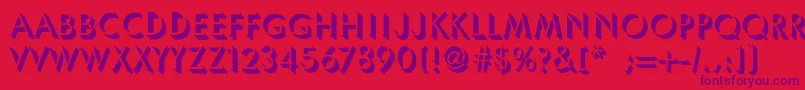 UmbraThin Font – Purple Fonts on Red Background