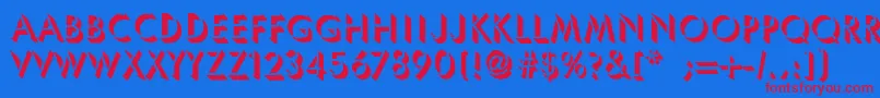 UmbraThin Font – Red Fonts on Blue Background