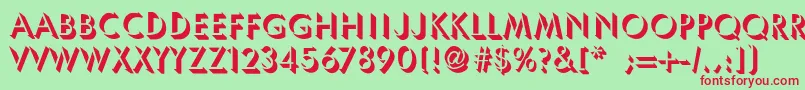 UmbraThin Font – Red Fonts on Green Background