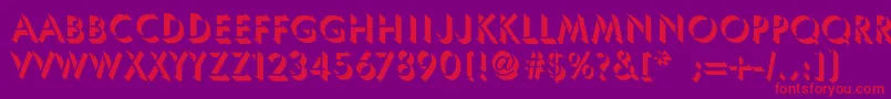 UmbraThin Font – Red Fonts on Purple Background