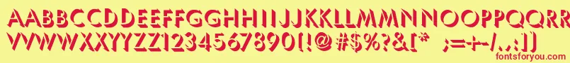 UmbraThin Font – Red Fonts on Yellow Background