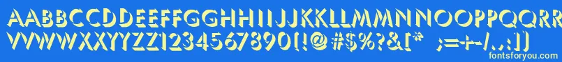 UmbraThin Font – Yellow Fonts on Blue Background