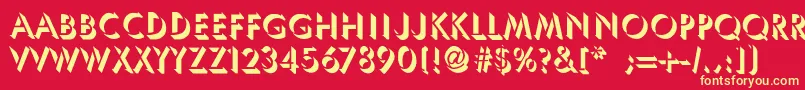 UmbraThin Font – Yellow Fonts on Red Background