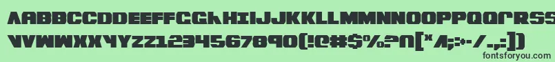 フォントBummerCondensed – 緑の背景に黒い文字