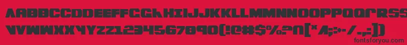 BummerCondensed Font – Black Fonts on Red Background