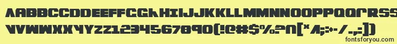 BummerCondensed Font – Black Fonts on Yellow Background