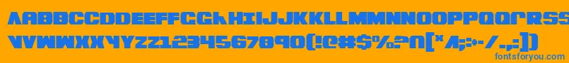 フォントBummerCondensed – オレンジの背景に青い文字