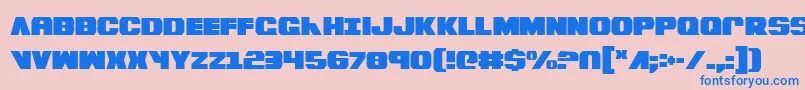 Weitere Informationen zur BummerCondensed-Schriftart BummerCondensed-Schriftart – Blaue Schriften auf rosa Hintergrund